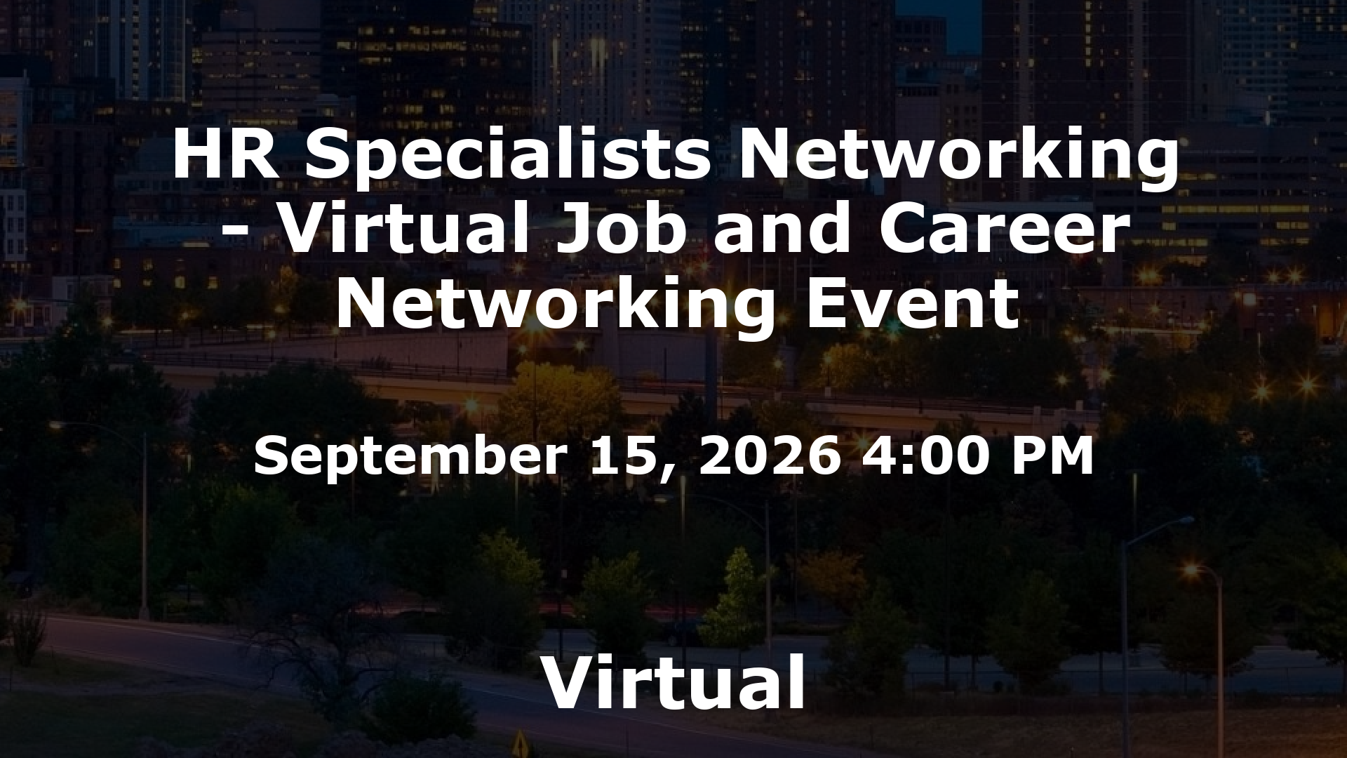 HR Specialists Networking - Virtual Job and Career Networking Event event image